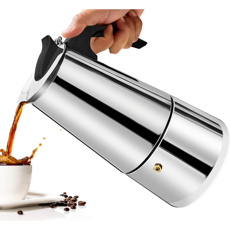 Hero Coffee Equipment - 6 Cup Mocha Pot Stainless Steel