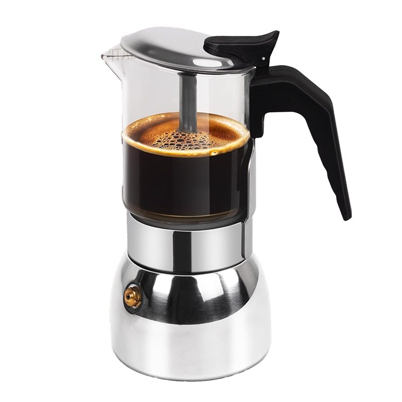 Hero Coffee Equipment - ABUI-Clear Glass 4 Cup Moka Pot