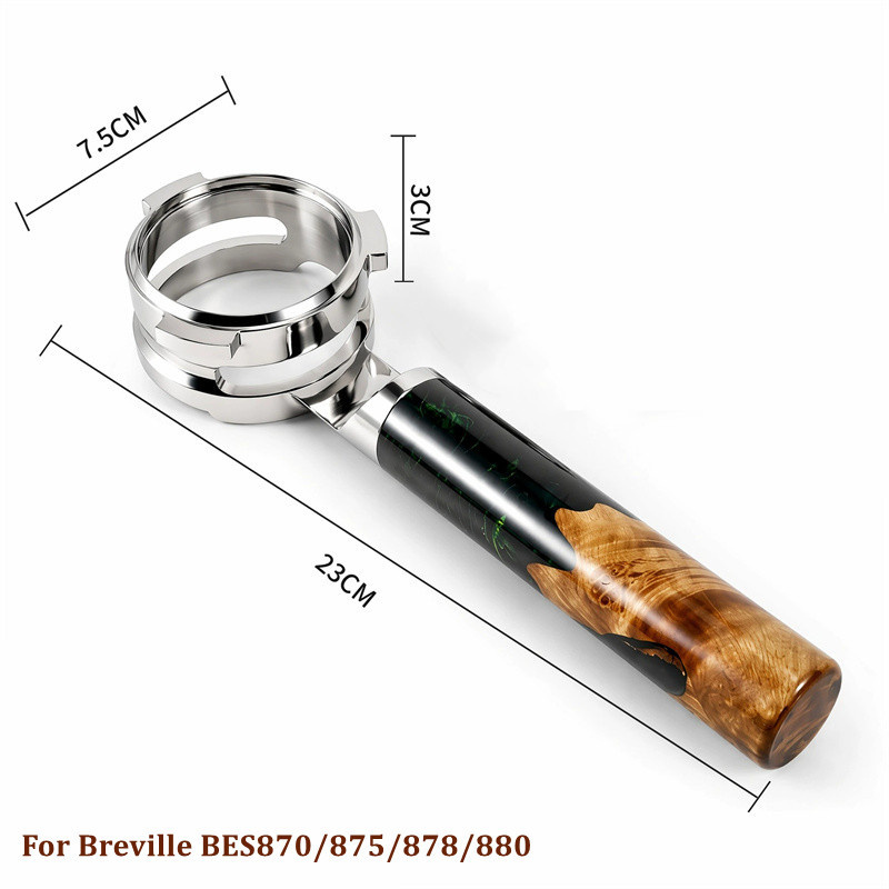 Stainless Steel Flat Place 54m - đánh giá và giá Naked Portafilter Bottomless