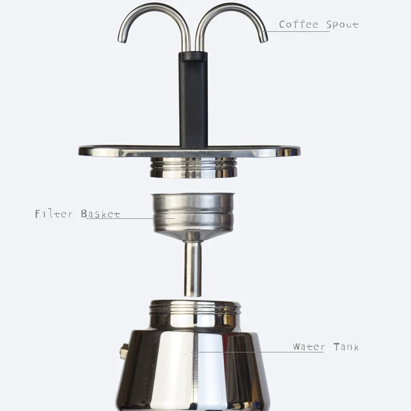 200ML Mini Moka Pot Double Tub - đánh giá và giá Hero Coffee Equipment