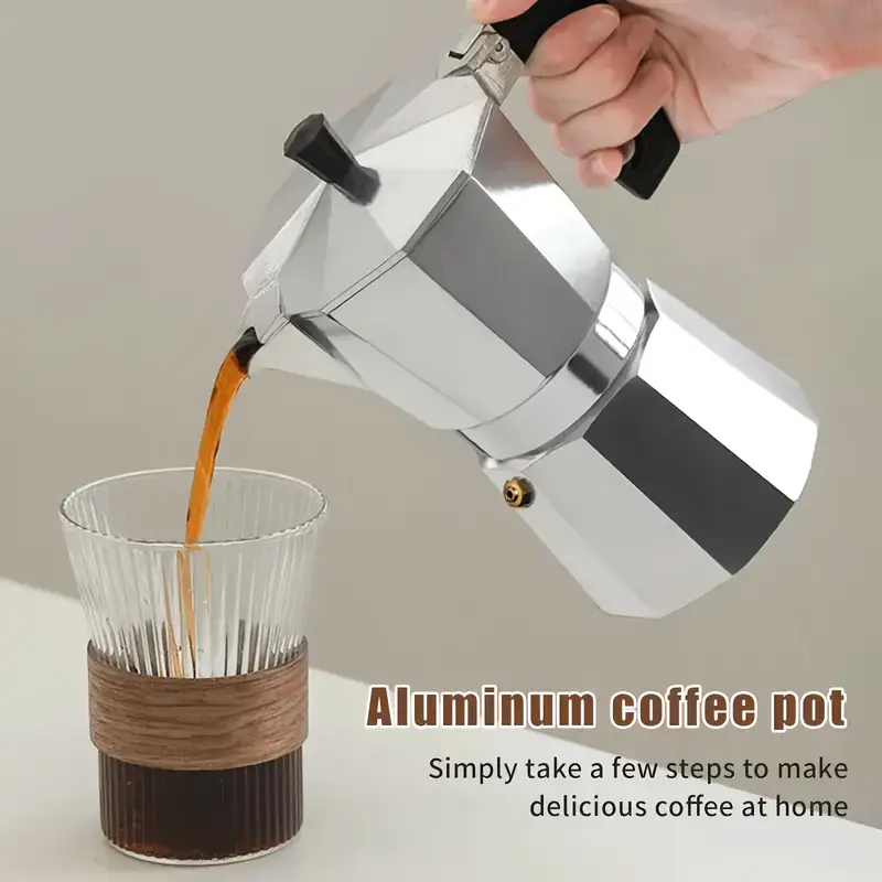 Classic Aluminum Moka Pot 50-3 - đánh giá và giá Hero Coffee Equipment