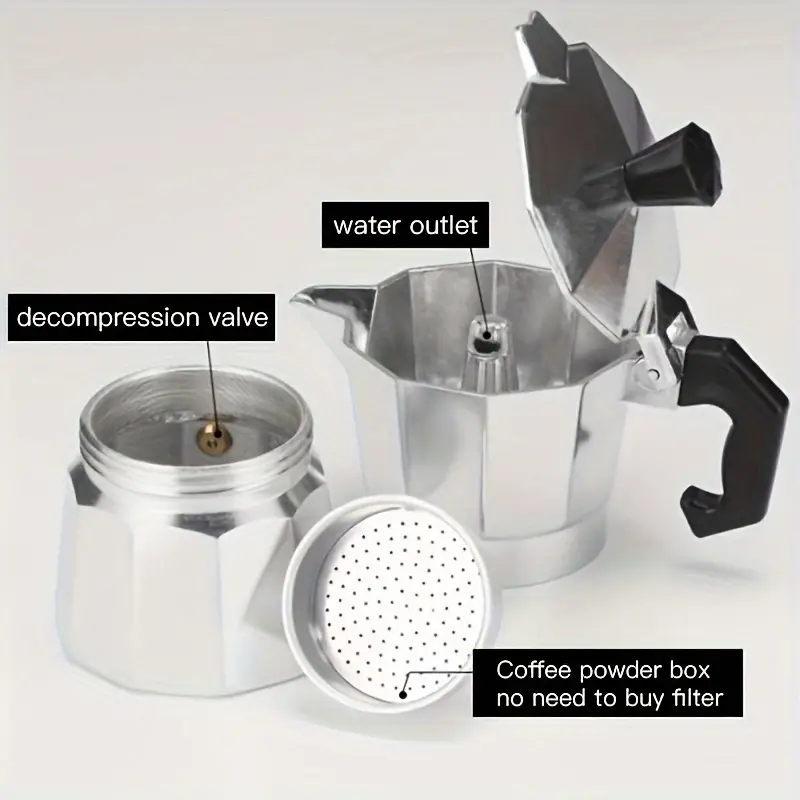 Classic Aluminum Moka Pot 50-3 - đánh giá và giá Hero Coffee Equipment