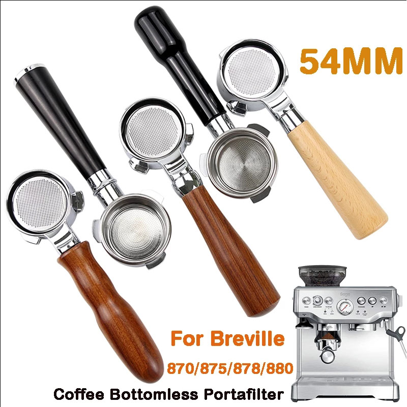 Stainless Steel Breville 54mm  - đánh giá và giá Naked Portafilter Bottomless
