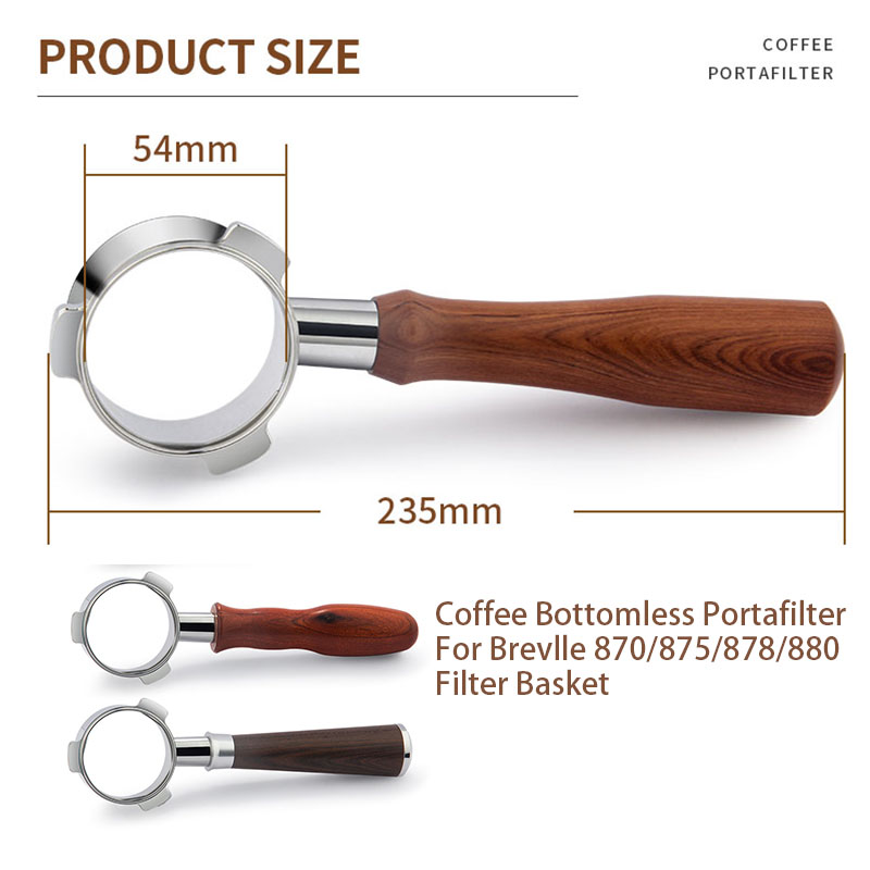 Stainless Steel Breville 54mm  - đánh giá và giá Naked Portafilter Bottomless